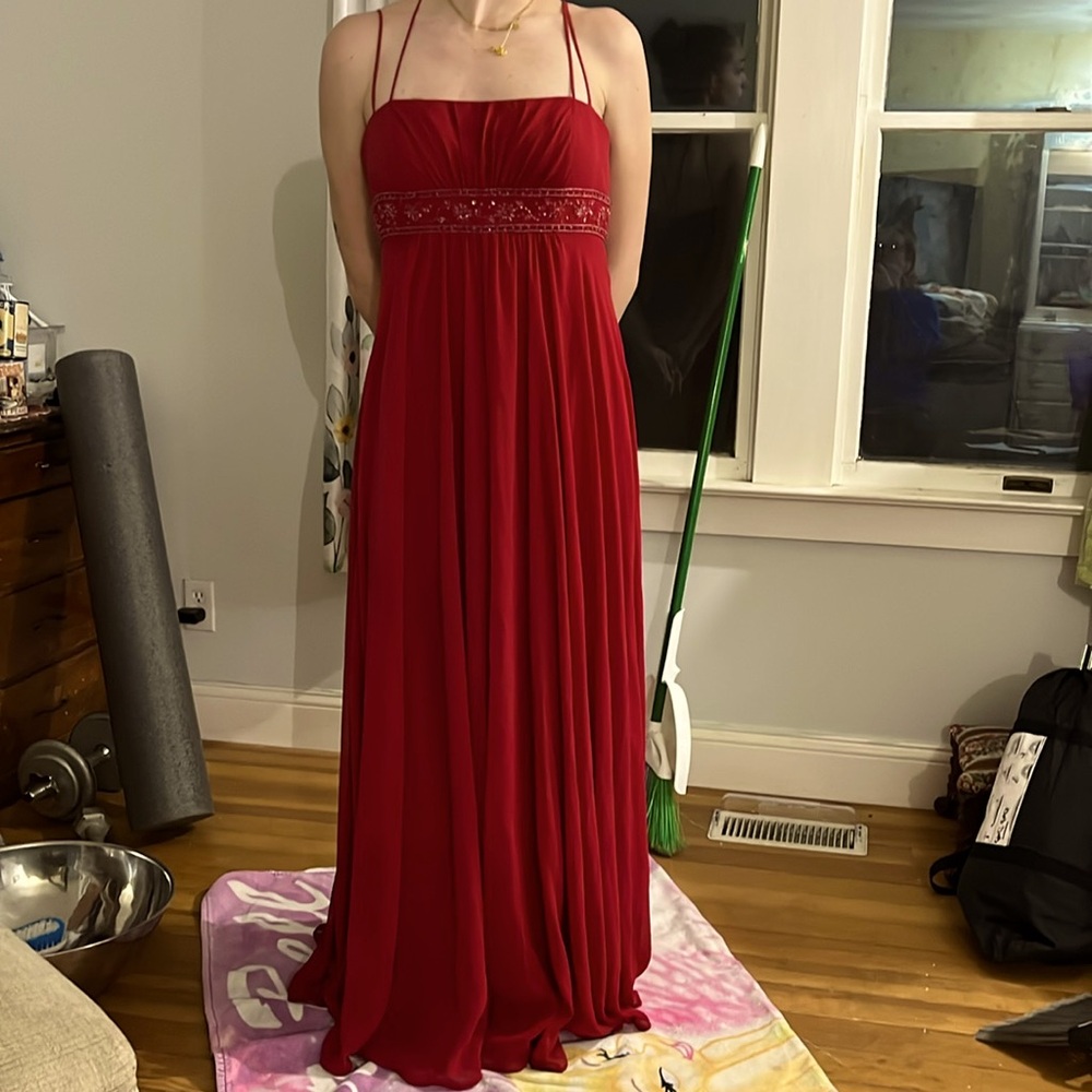 Crimson formal dress. David’s bridal. Size 10
